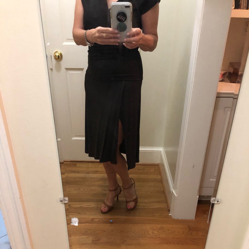 Max Mara Chocolate Mid Dress With Deep Slit